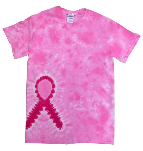 Colorful Breast Cancer Awareness Ribbon Tie Dye Shirt - 第 1/1 張圖片