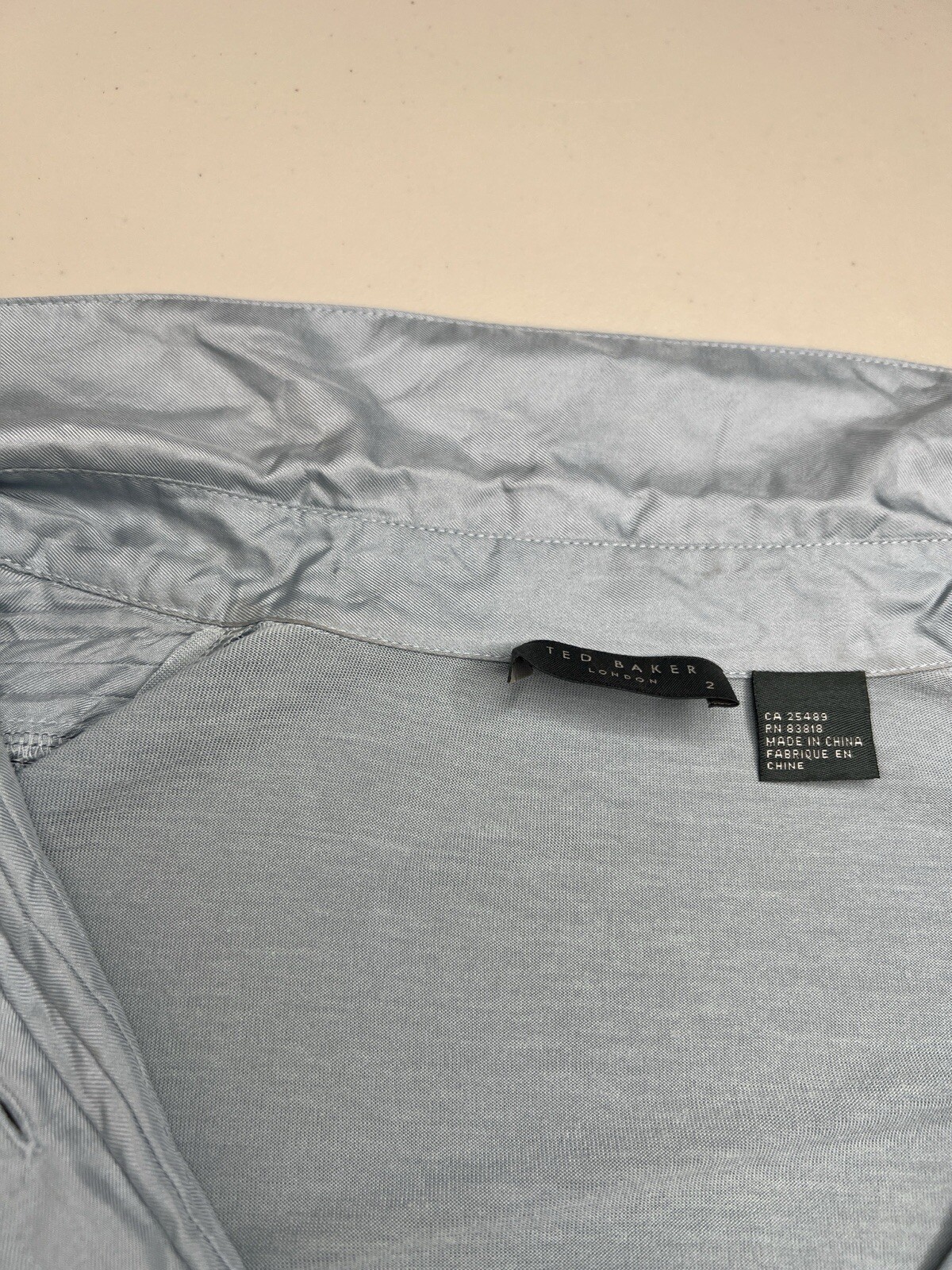 Ted Baker Pleated Button Down Collared Silk Linen… - image 7