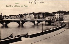 CPA PISA lungarno col Ponte alle Piagge. ITAL...