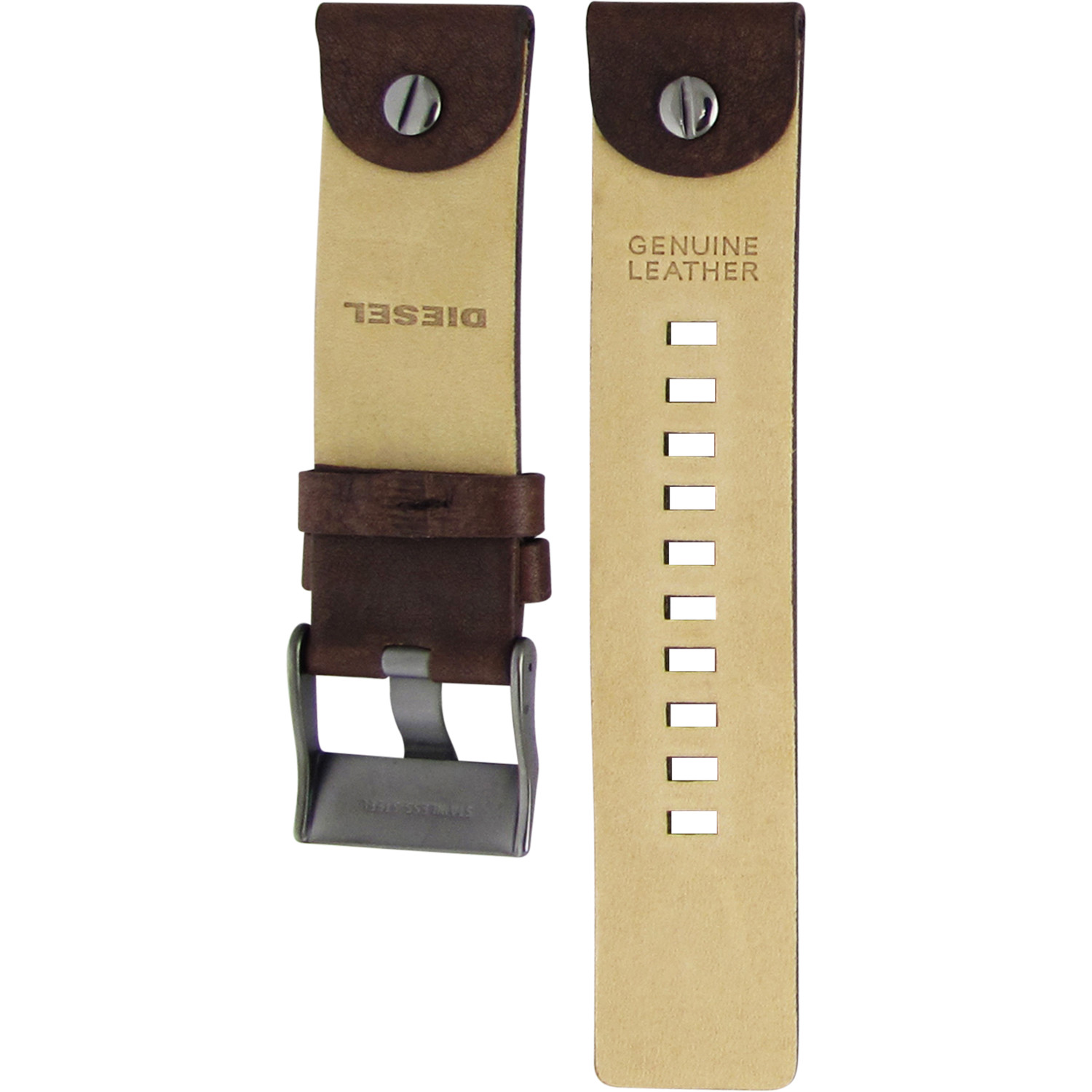 Genuine Diesel Watch Replacement Strap for DZ7258 Brown Leather With