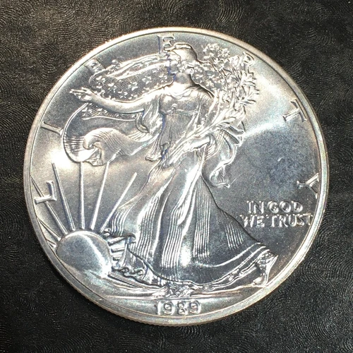 1989 Uncirculated American Silver Eagle US Mint Issue 1oz Pure Silver #o293