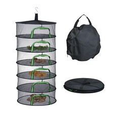 Relaxdays Rete Essiccazione Pieghevole, 6 Strati, Essiccatore Erbe, Funghi, Frut
