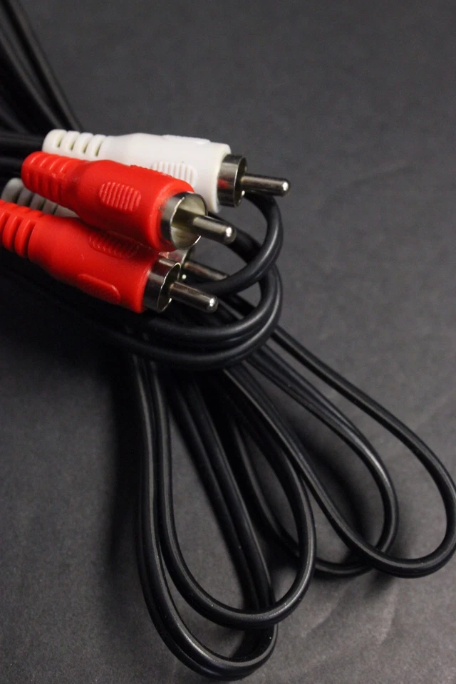 2 Pcs 3 ft 5 in 2 Male to Male 2 RCA Stereo Audio Y Cord Cable 3'5" - Image 3 of 3