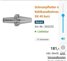 Schrumpffutter mit KKE SK40