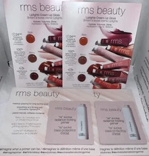 RMS Beauty Makeup 8pc Lot Radiance Primer & BARE, BISOU+ Liplights Lip Gloss Set