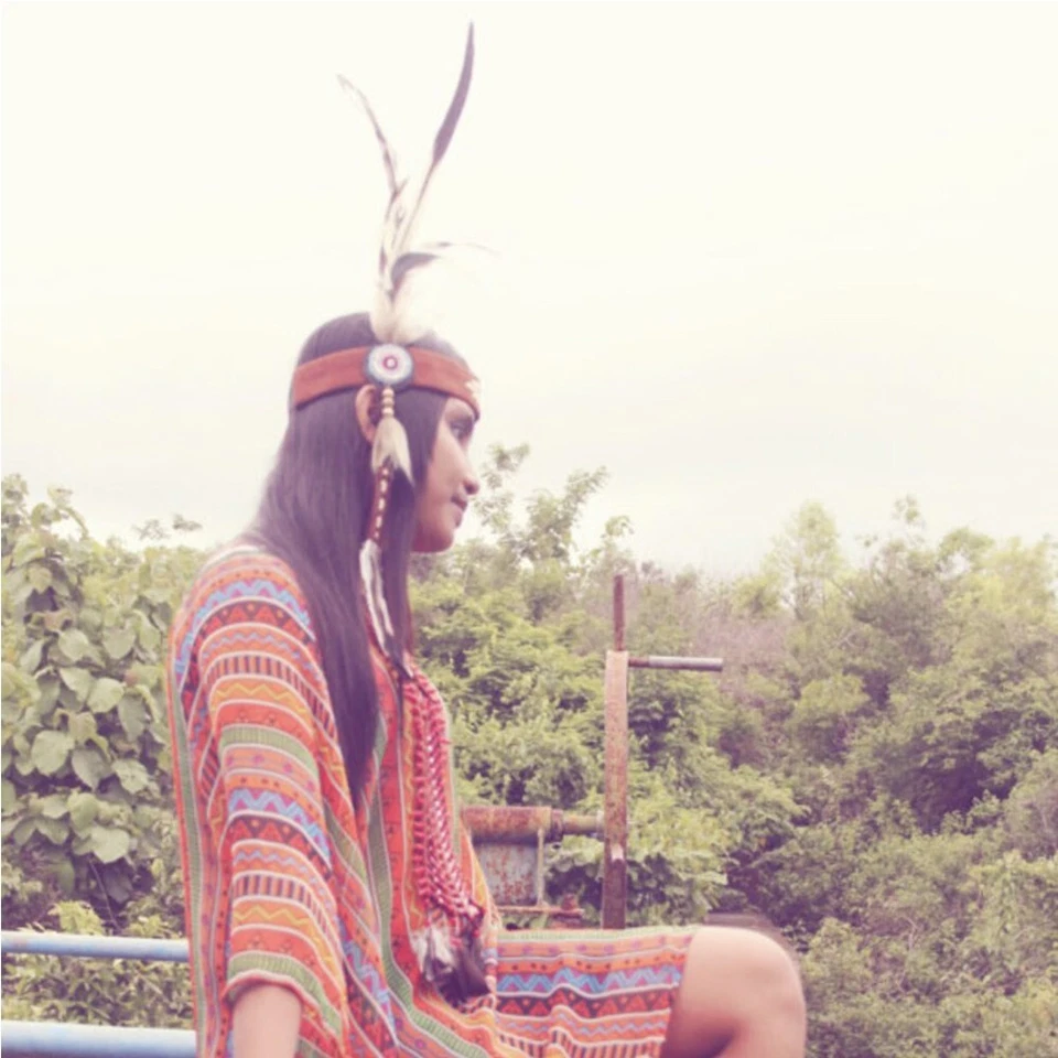 Indian bandana Headband Indian Headdress made from Feather - Image 2 of 3