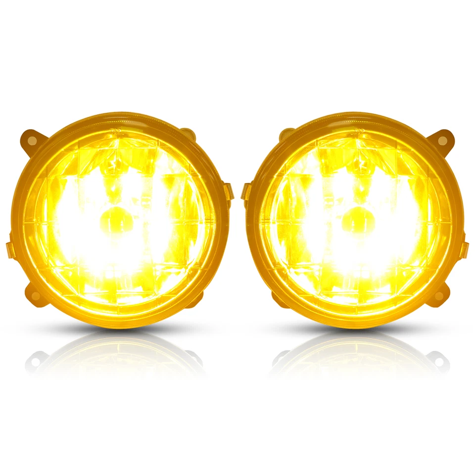 HECASA Yellow Lens Glass Fog Light Set Fit For 2002-2003 Subaru Impreza RS / WRX - Image 3 of 4