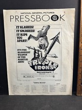 1971 Press Book, TRIPLE IRONS, Kung-Fu Movie, Chang Cheh, David Chiang