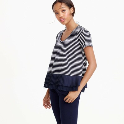 j crew blue and white striped shirt