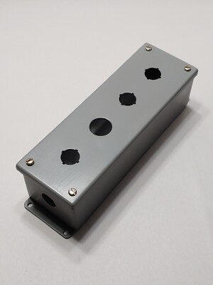 Hoffman E4PBG Enclosure Type 12, 13 for 4 Push Button, Grey 