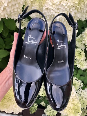 $900 ~ CHRISTIAN LOUBOUTIN So Jane 55 Black Patent Leather
