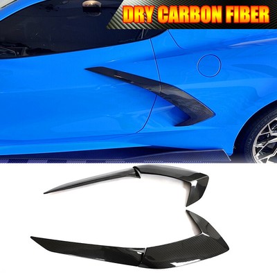 Fits Chevrolet Corvette C8 2020UP DRY CARBON Side Fender Vent Door Scoop Garnish