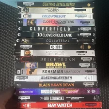 17 Movie 4K+Blu Ray+slipcover Lot. See Pictures For Titles Included.