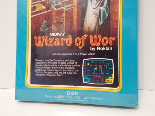 Wizard of Wor (Atari 400 / 800) NEW! Sealed Disk 32K Memory Roklan Software - Picture 4 of 19