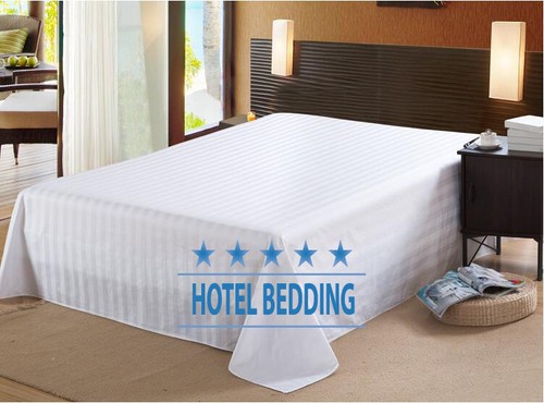 5 Star Hotel Quality WHITE STRIPE Luxury Quilt Doona Cover or Sheet Set-All Size - Picture 5 of 6