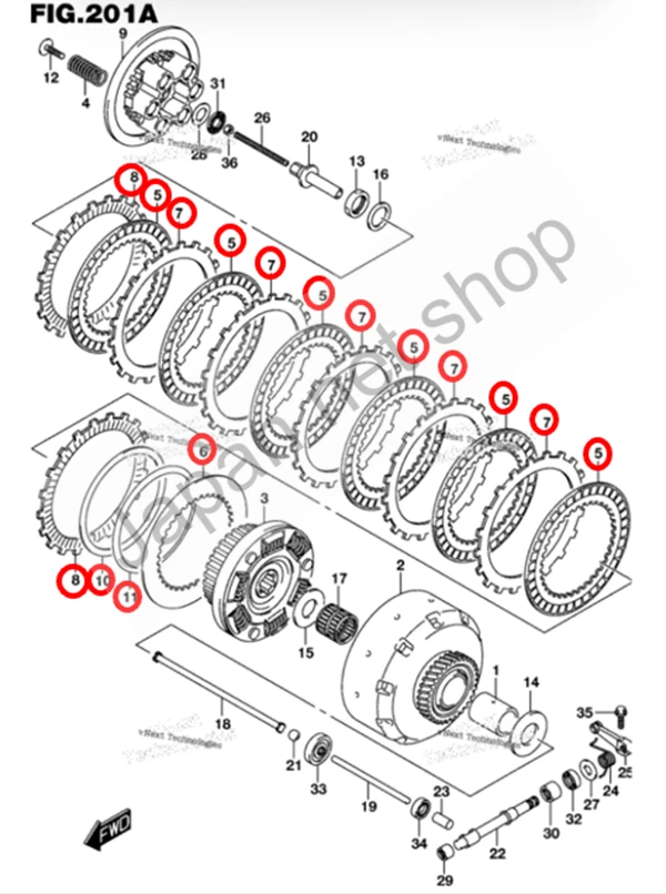 SUZUKI Genuino VZR1800 2010-2021 Kits de Embrague Placa BOULEVARD M109R MOTO Foto 2 de 4