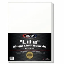 (25 Pack) BCW Life Magazine Boards - Acid Free - Archival Quality Backing Board