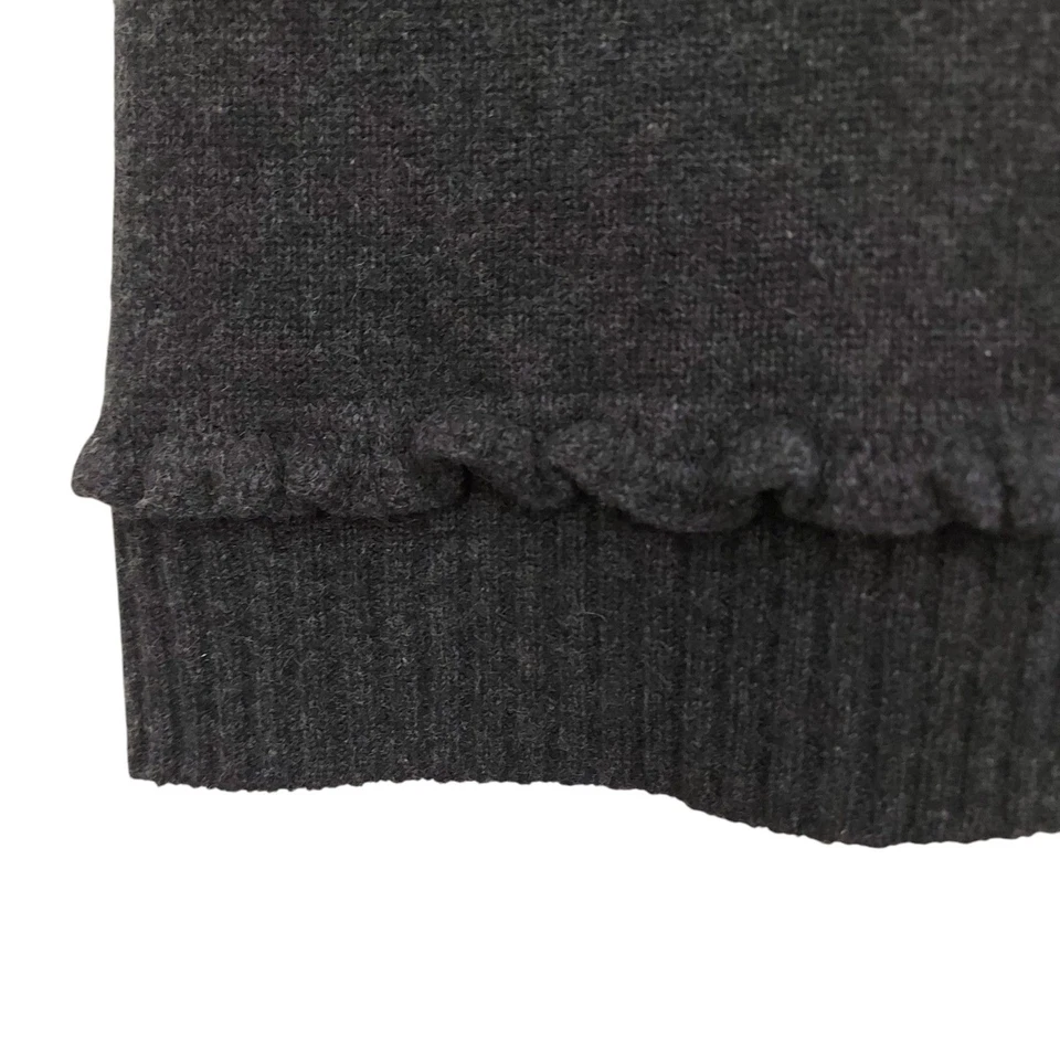 Женский кашемировый вязаный топ туника Cynthia Steffe средний серый с коротким рукавом с v-образным вырезом  - Изображение 4 из 4