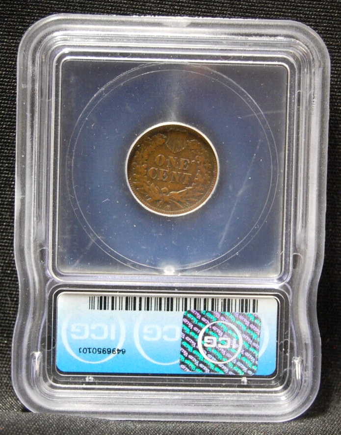 1908S INDIAN HEAD PENNY ICG GRADED FINE 12 - Image 2 of 4