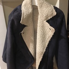 Leith Women's Size Small Navy Blue Open Blazer Jacket