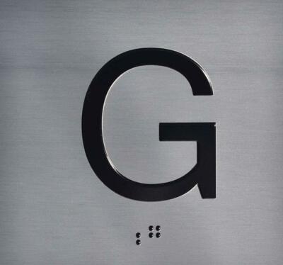 Ground Elevator Jamb (G) Plate Sign (Lobby Elevator JAMB) .....--REF24-1027
