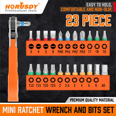 23Pcs Ratchet Screwdriver Bits Socket Tool Set with Phillips Slotted Hexagon and Torx 1/4 Inches Drive Reversible Drive Handle and Multi Bits Set for Repair Electrical Appliances Bicycle 23Pcs Ratchet Screwdriver Bits Socket Tool Set with Phillips Slotted Hexagon and Torx 1/4 Inches Drive Reversible Drive Handle and Multi Bits Set for Repair Electrical Appliances Bicycle