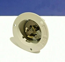 PASS & SEYMOUR 3P 3W 20A 125/250V Locking FLANGED INLET NEW P&S 7327SS 7327-SS