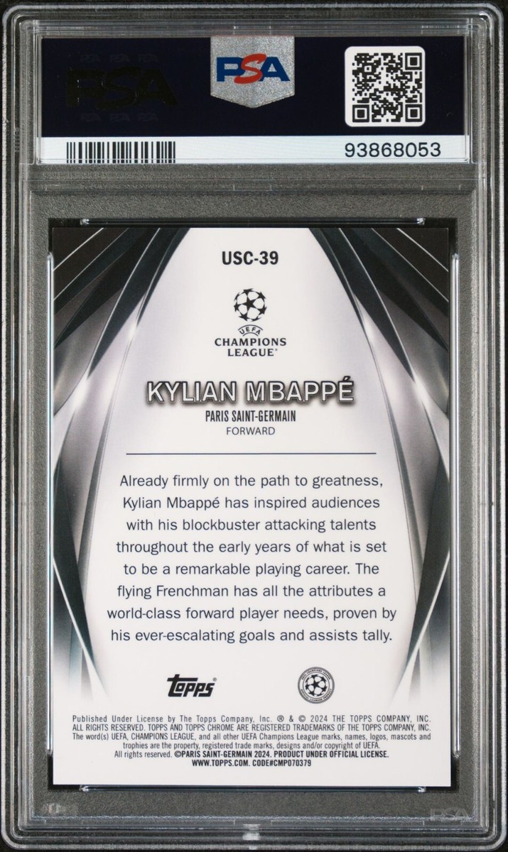 Kylian Mbappe 2023-24 Topps Chrome UEFA Ultimate Stage Red