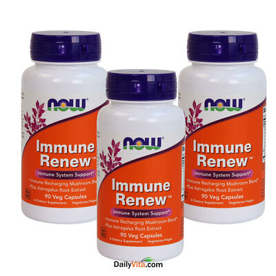 3 x NOW Immune Renew 90 Veg Capsules