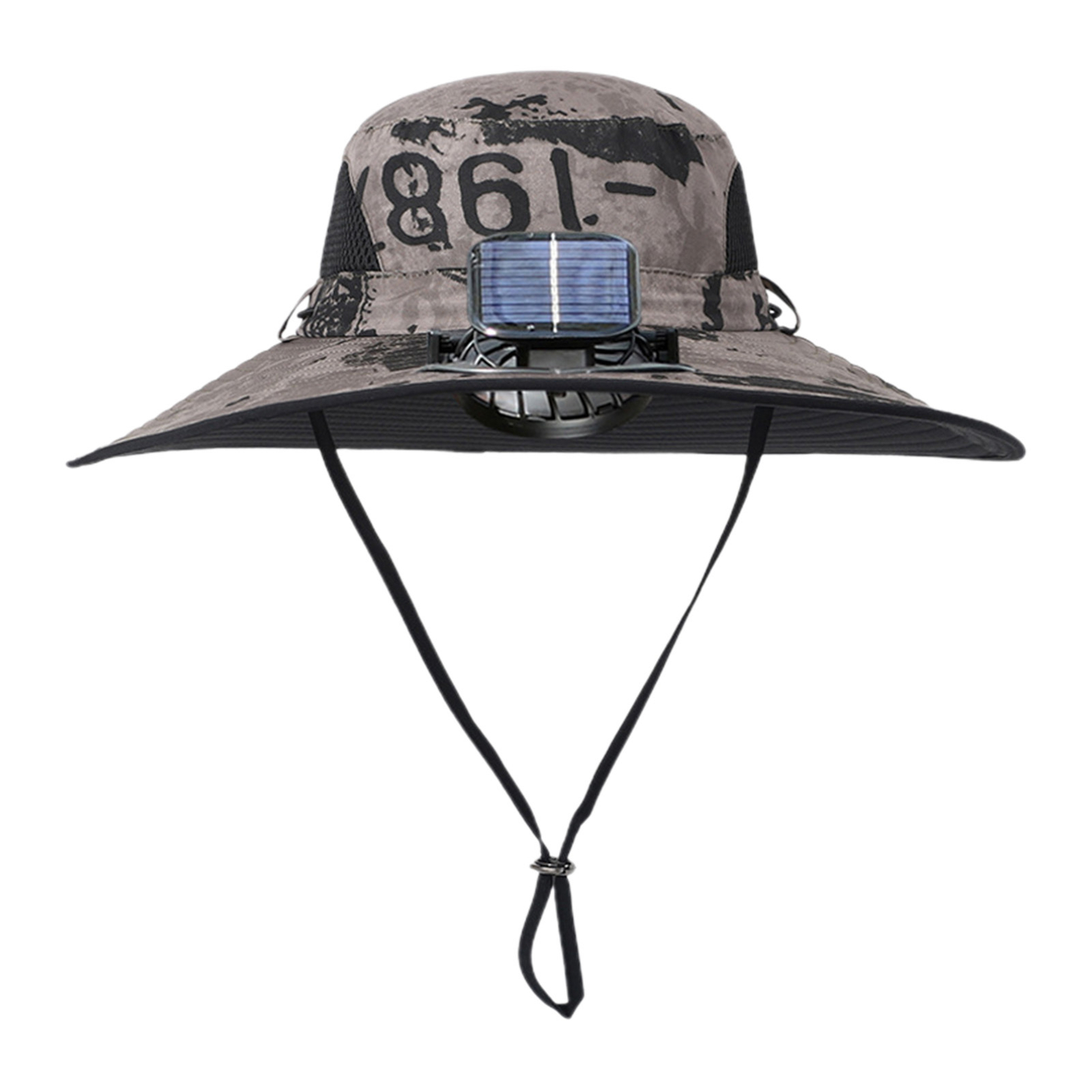 Wide Brim Solar USB Fan Hat for UV Protection Camping Fishing  