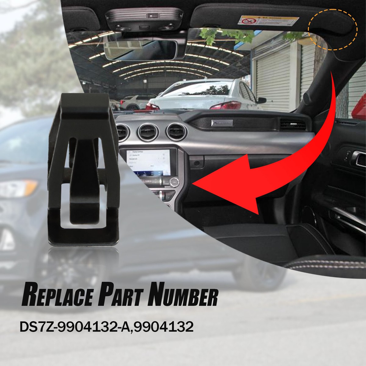 Sun Visor Clip Retainer Fit for 2013-2020 Ford Fusion Lincoln MKZ