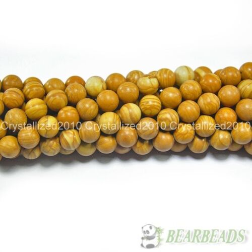 Natural Wood Grain Jasper Gemstone Round Beads 4mm 6mm 8mm 10mm 12mm 14mm 16'' - Picture 3 of 10