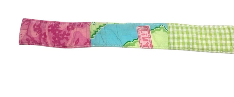 Пояс Lilly Pulitzer прибрежный цветочный тропический пэчворк ткань кольцо D ремень 37 дюймов длиной - Изображение 4 из 4