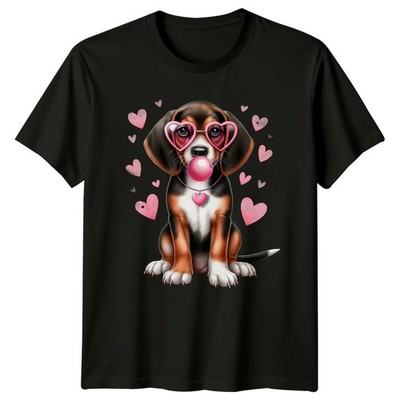 Welpenherz Sonnenbrille Kaugummi Tiere Hund Männer Frauen Grafik T-Shirt