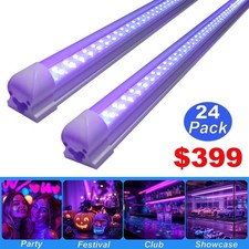 4' T8 Linkable Black Light Fixture with US Plug for DJ Party Club Bar Decoration