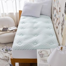 Twin Memory Foam Mattress Topper - Bamboo Viscose Pad for Back Pain Relief