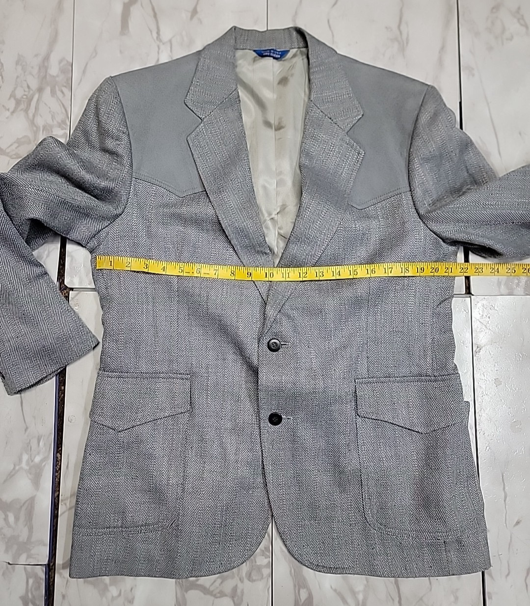 Vintage Pendleton High Grade Wool Herringbone Bla… - image 3