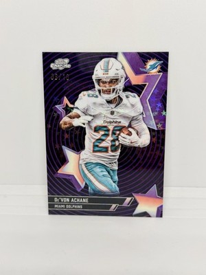 DE’VON ACHANE 2025 Topps Cosmic Chrome Starfractor Black /10 Dolphins #SF-33