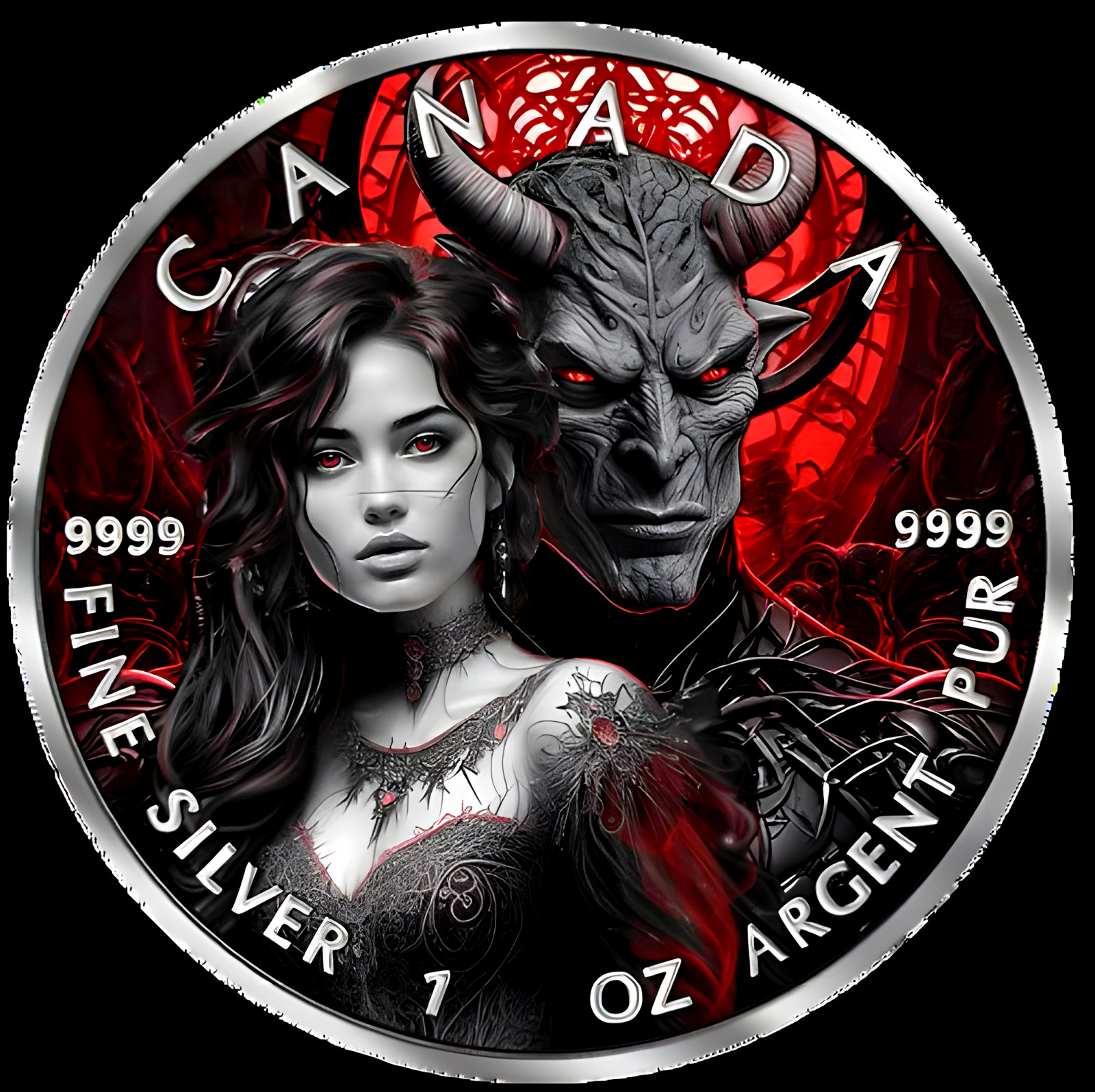 LUCIFER - Devils and Angels series - 1 Oz Silver Coin Canada 2024 Mintage: 400pc