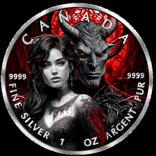 LUCIFER - Devils and Angels series - 1 Oz Silver Coin Canada 2024 Mintage: 400pc