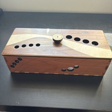 Lost Art Woodwork Signed Wooded Box Hand Carved Wood