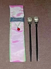 Mei Fa Shaune Bazner Hairstyx Hair Sticks Black Silver