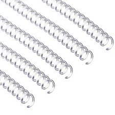 6mm 1/4" Spiral Binding Coils Spirals 30 Sheet Capacity Transparent,50 Pcs