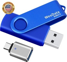 8gb USB 2.0 Flash Drive and 1 USB C Adapter, Thumb Drive USB Memory Stick Jump D