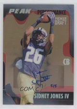 2017 Sage Hit Peak Performance Platinized Gold /5 Sidney Jones IV Rookie Auto RC