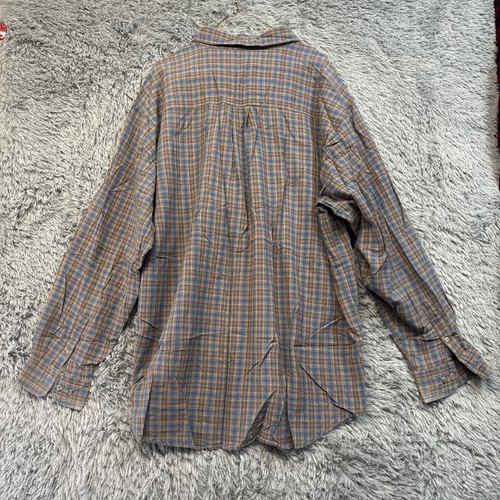 Wrangler Rugged Wear Mens Shirt Size XXL Blue/brown Wester Vintage - Picture 6 of 6