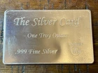 ✨ The Silver Card One Troy Ounce .999 Fine Silver Bar Pyromet w/ COA 1 oz