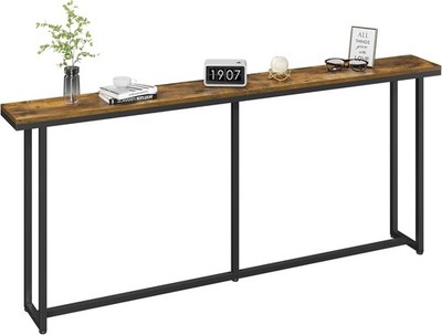 Yaheetech Narrow Console Table with Sturdy Metal Frame, 71 Inch Extra Long