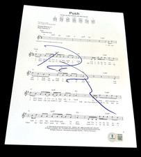ROB THOMAS SIGNED AUTOGRAPH SHEET MUSIC PUSH MATCHBOX TWENTY BECKETT BAS D