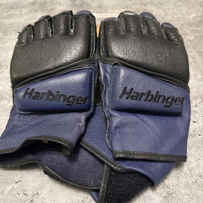 Harbinger Training Grip Wrist Wrap Gloves Blue - medium